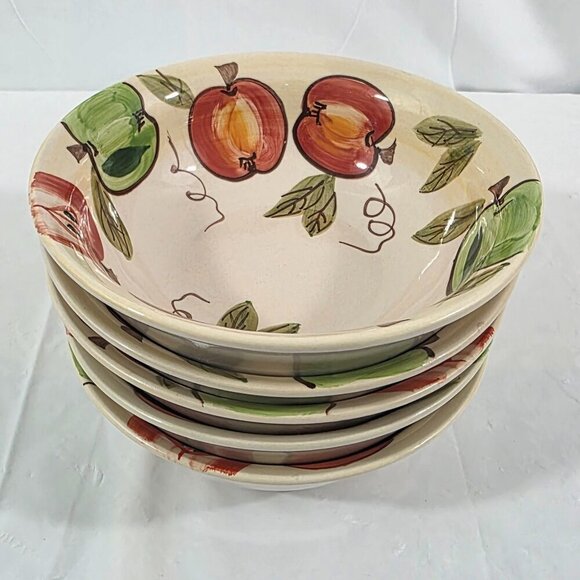 Artist’s Touch Orchard Harmony Collection Dessert Appetizer Bowls – Set of 5 - Picture 10 of 15